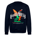 Noşîrêwan, Schmetterling, 1st | Roller, Unisex Bio-Sweatshirt - Navy