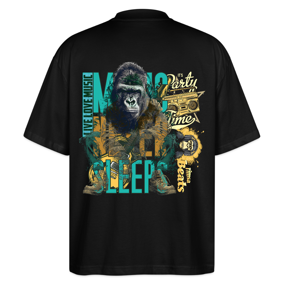 Herakles, Gorilla, 1st | Blaster, Oversize Bio T-Shirt, Unisex - Schwarz