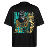 Herakles, Gorilla, 1st | Blaster, Oversize Bio T-Shirt, Unisex - Schwarz