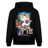 Nerthus, Gesicht, 1st | Cruiser, Unisex Bio-Hoodie - Schwarz