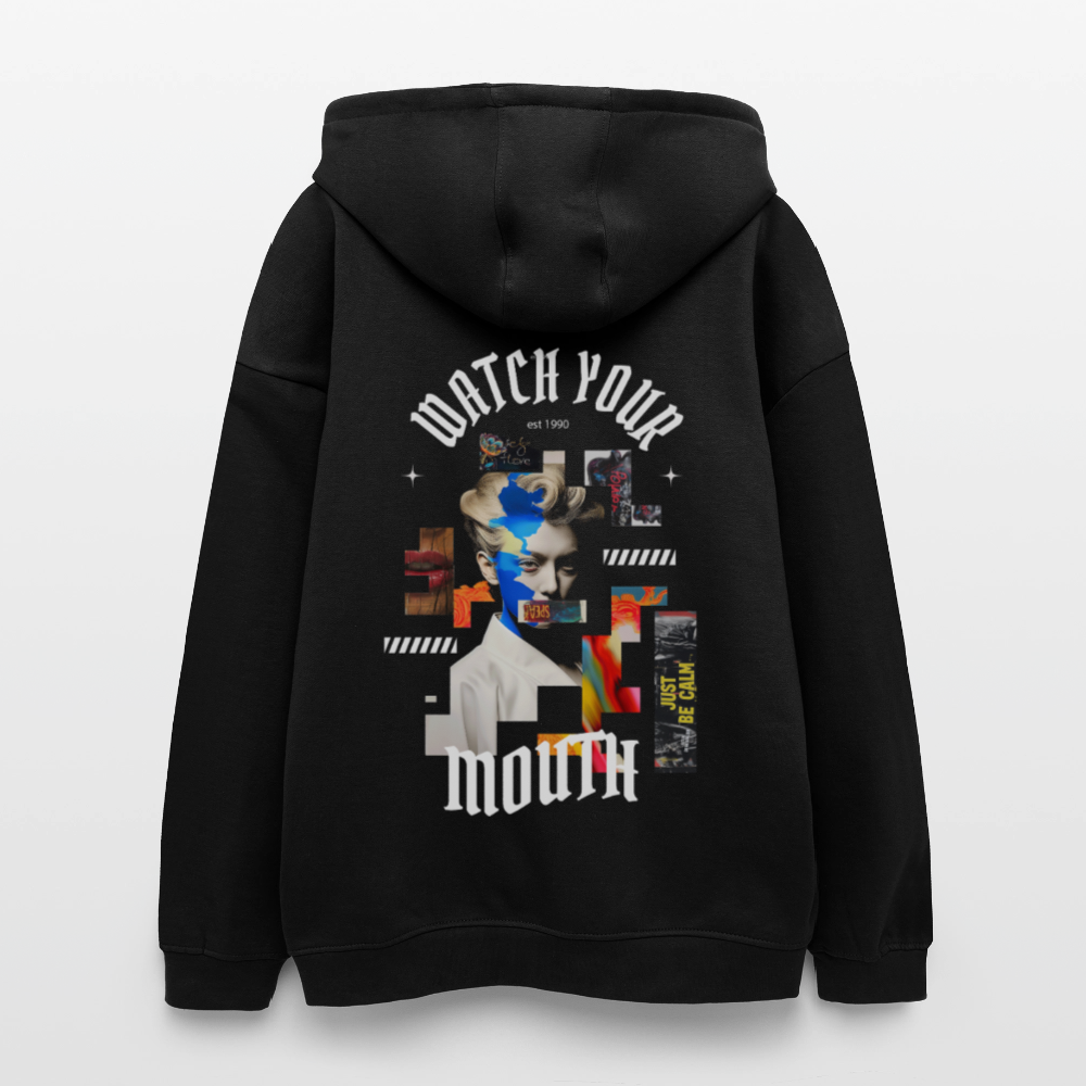 Dewrês, Frau, 1st | Freshhood, Oversized Unisex Hoodie - Schwarz