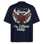 Amaterasu , Engelsflügel, 1st | Blaster, Oversize Bio T-Shirt, Unisex - Navy