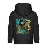 Herakles, Gorilla, 1st | Kinder Zip Hoodie - Schwarz