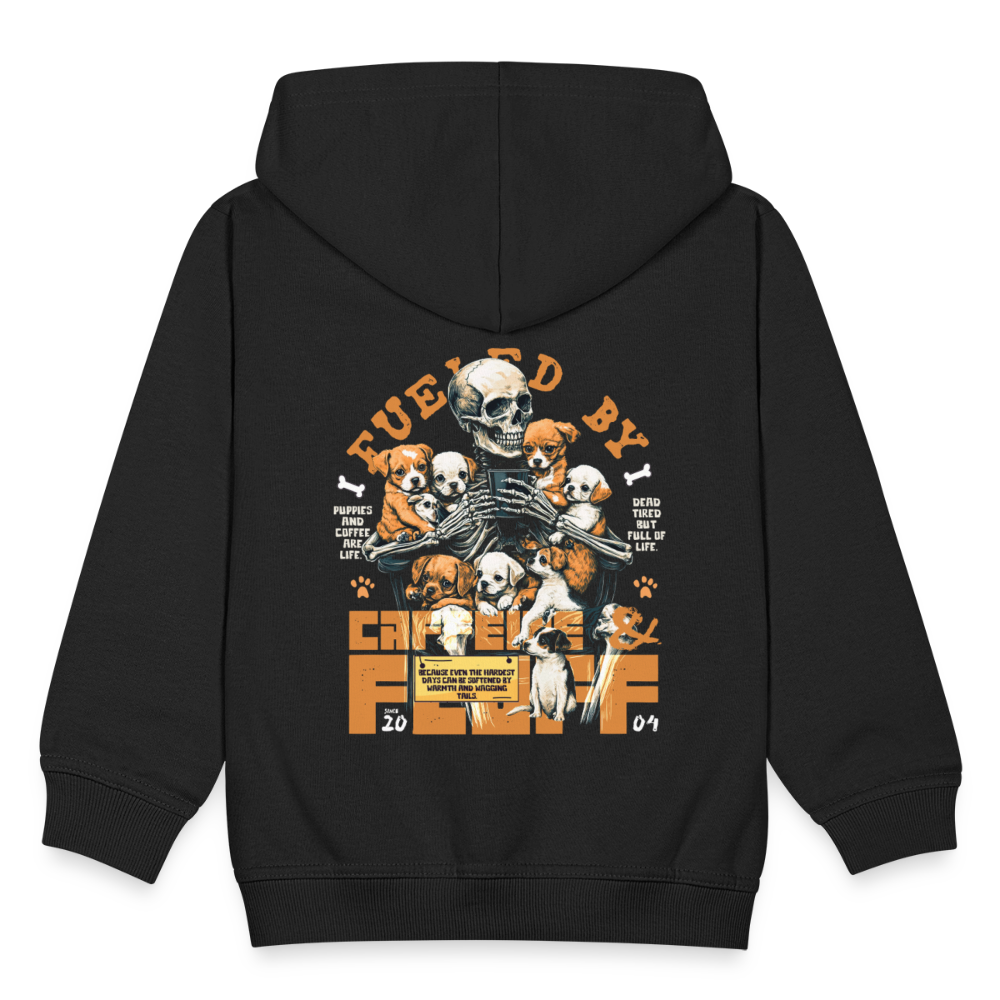 Nyxian, Skelet & Welpen, 1st | Kinder Zip Hoodie - Schwarz