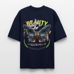 Harith, Schmetterling, 1st | Blaster, Oversize Bio T-Shirt, Unisex - Navy