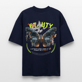 Harith, Schmetterling, 1st | Blaster, Oversize Bio T-Shirt, Unisex - Navy