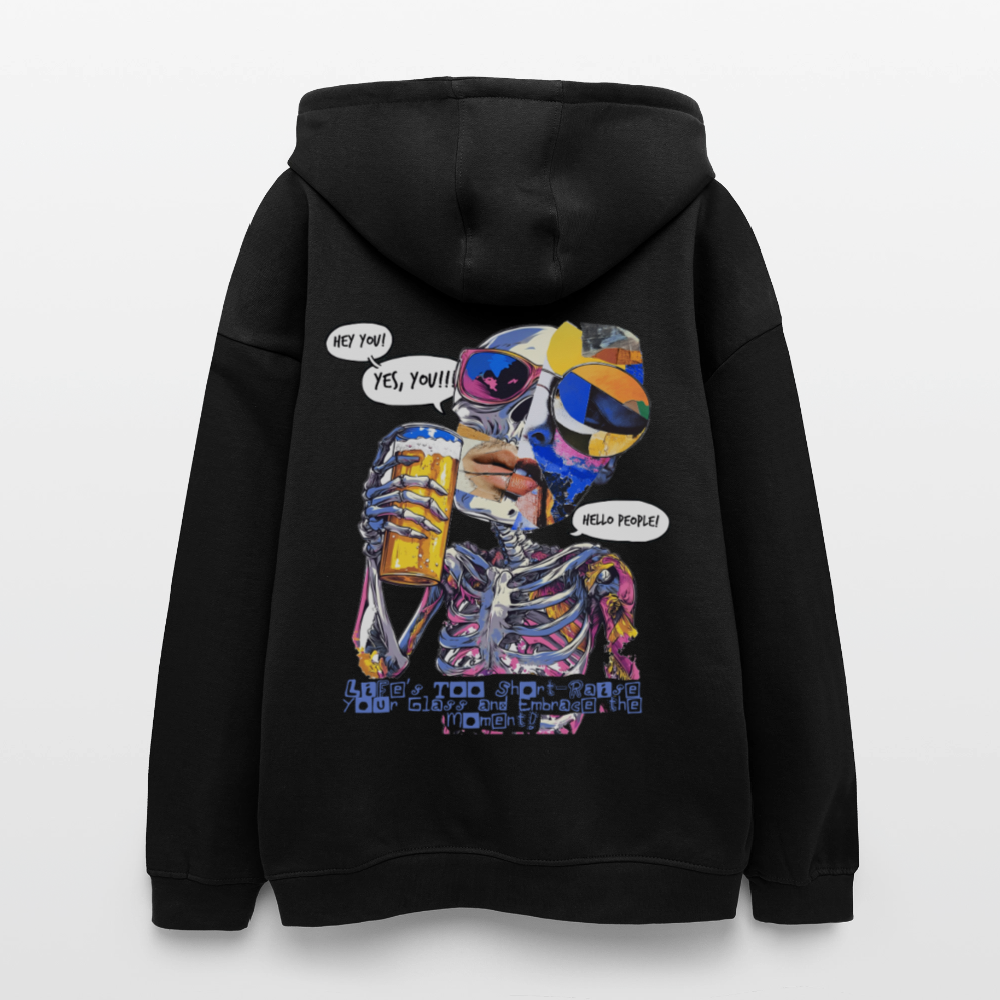 Vorthalos, Skelet, 1st | Freshhood, Oversized Unisex Hoodie - Schwarz
