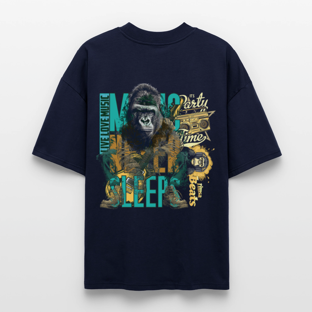 Herakles, Gorilla, 1st | Blaster, Oversize Bio T-Shirt, Unisex - Navy
