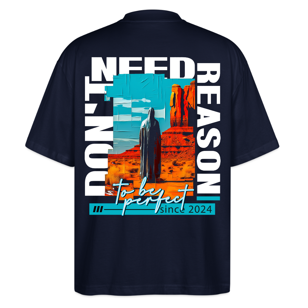 Fuxi, Wüste, 1st | Blaster, Oversize Bio T-Shirt, Unisex - Navy