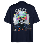 Fenriswolf, Totenkopf, 1st | Blaster, Oversize Bio T-Shirt, Unisex - Navy