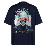 Fenriswolf, Totenkopf, 1st | Blaster, Oversize Bio T-Shirt, Unisex - Navy