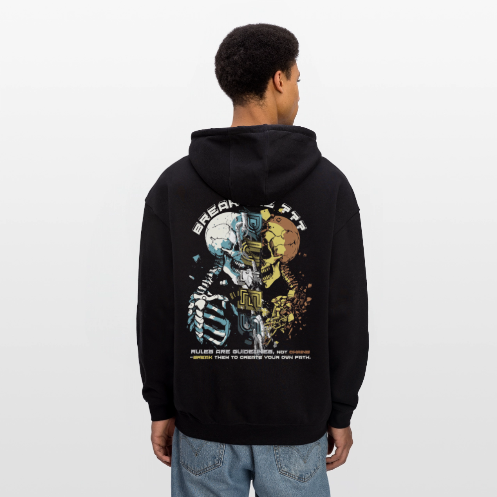 Fujin, Totenkopf, 1st | Freshhood, Oversized Unisex Hoodie - Schwarz