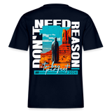 Fuxi, Wüste, 1st | Essential, Relaxed Fit Unisex Bio T-Shirt - Navy