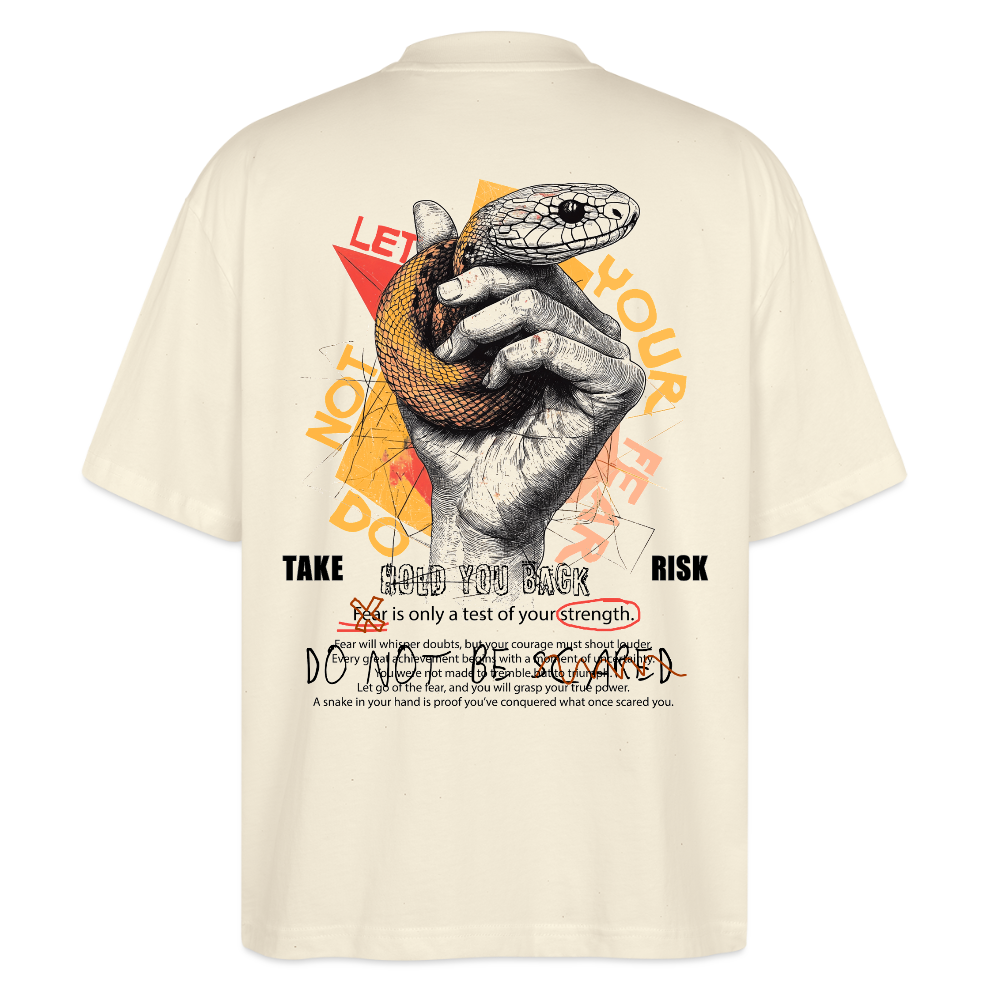 Eldamar, Schlange, 1st | Blaster, Oversize Bio T-Shirt, Unisex - Weißgrau