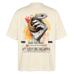 Eldamar, Schlange, 1st | Blaster, Oversize Bio T-Shirt, Unisex - Weißgrau