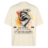 Eldamar, Schlange, 1st | Blaster, Oversize Bio T-Shirt, Unisex - Weißgrau
