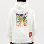 Tenebris, Schmetterling, 1st | Heavyweight Oversized Bio Hoodie, Unisex - OFF WHITE
