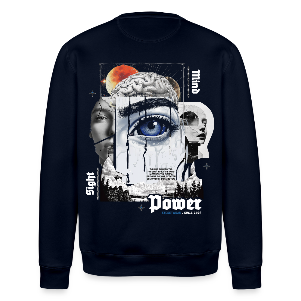 Yuanshi, Auge, 1st | Roller, Unisex Bio-Sweatshirt - Navy