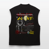 Diony, Wolf, 1st | Heavyweight Oversized Bio Tank Top, Unisex - SOLID BLACK