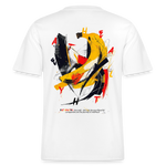Quasaris, Banane, 1st | Essential, Relaxed Fit Unisex Bio T-Shirt - Weiß