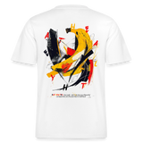 Quasaris, Banane, 1st | Essential, Relaxed Fit Unisex Bio T-Shirt - Weiß