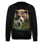 Ghadab, Bär, 1st | Roller, Unisex Bio-Sweatshirt - Schwarz