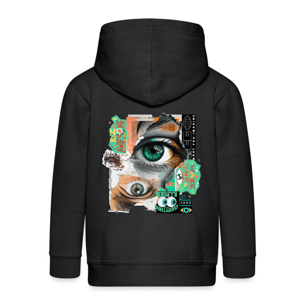 Siegfried, Augen, 1st | Kinder Zip Hoodie - Schwarz