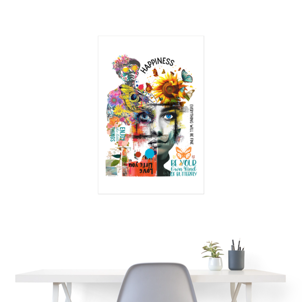 Verdantis, Blaue Augen, 1st | Poster 60x90 cm - Weiß