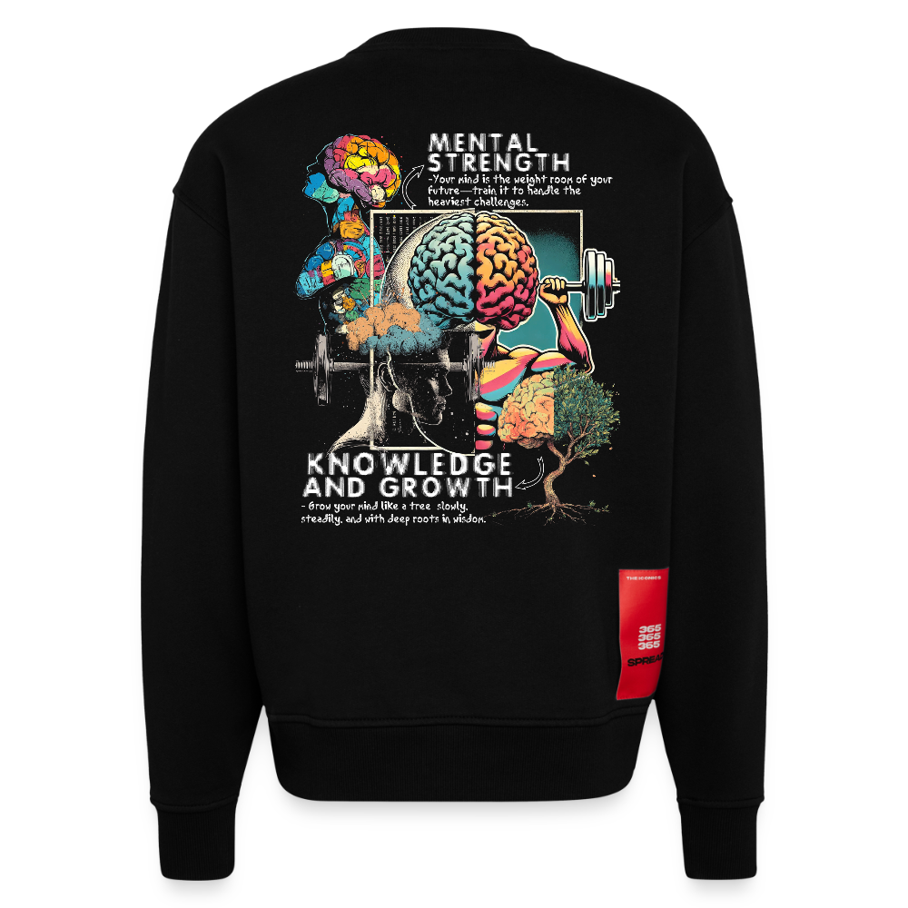 Selenian, Fitness, 1st | Heavyweight Oversized Bio Sweater, Unisex - SOLID BLACK