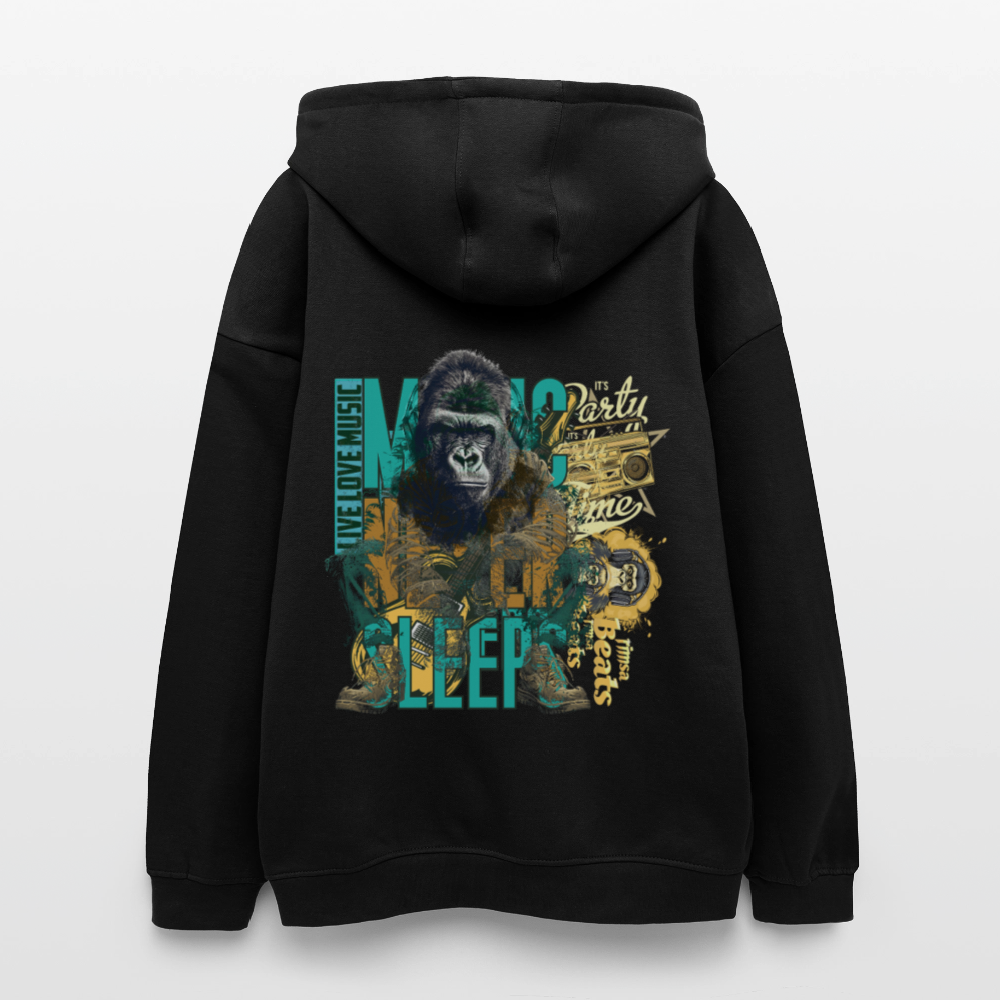 Herakles, Gorilla, 1st | Freshhood, Oversized Unisex Hoodie - Schwarz
