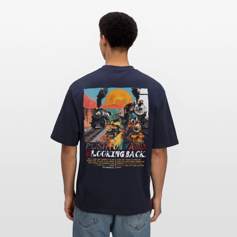 Morphean, Lokomotive, 1st | Breezy, Oversized Unisex T-Shirt - Navy