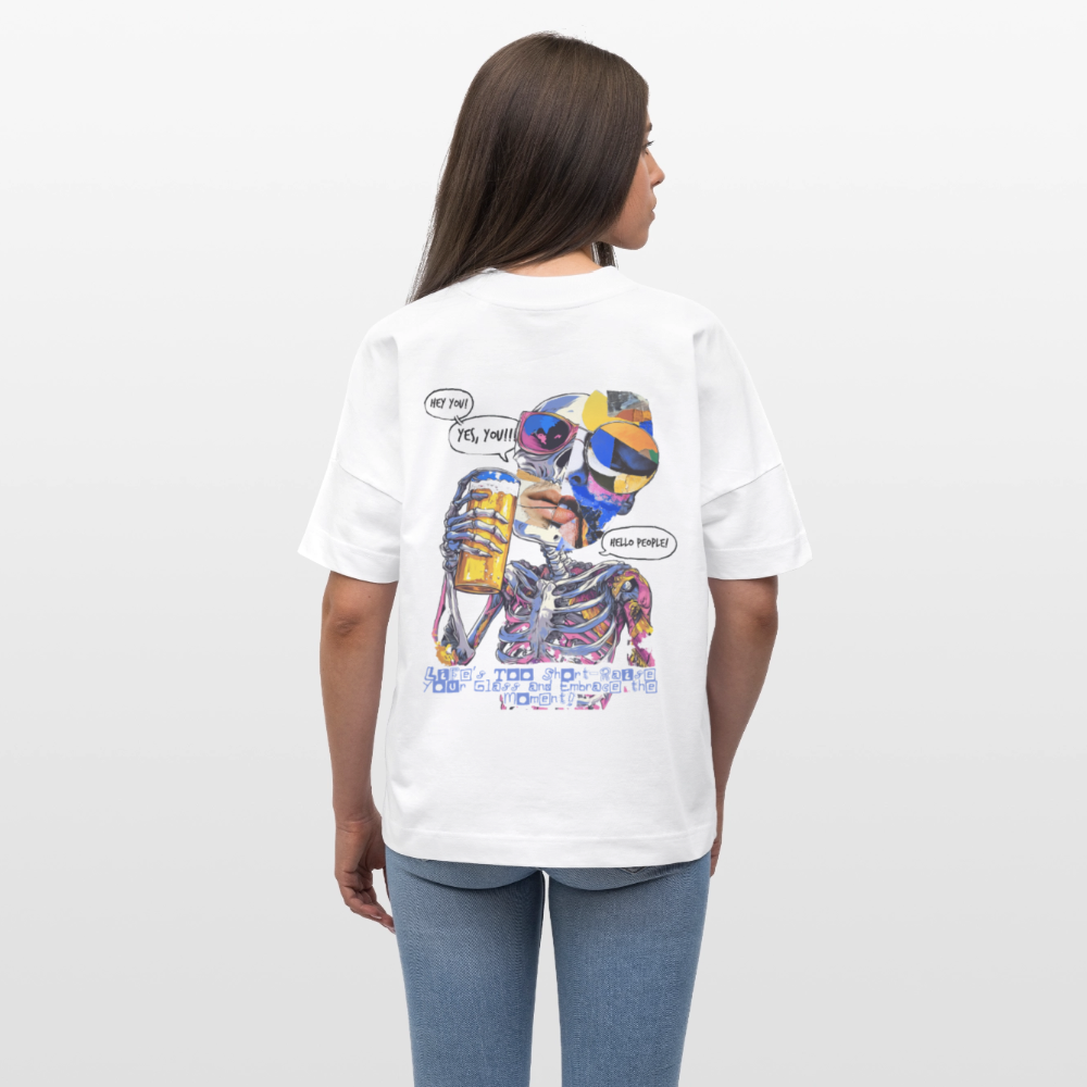 Vorthalos, Skelet, 1st | Blaster, Oversize Bio T-Shirt, Unisex - Weiß