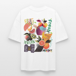 Xerathis, Obst, 1st | Blaster, Oversize Bio T-Shirt, Unisex - Weiß