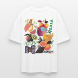 Xerathis, Obst, 1st | Blaster, Oversize Bio T-Shirt, Unisex - Weiß