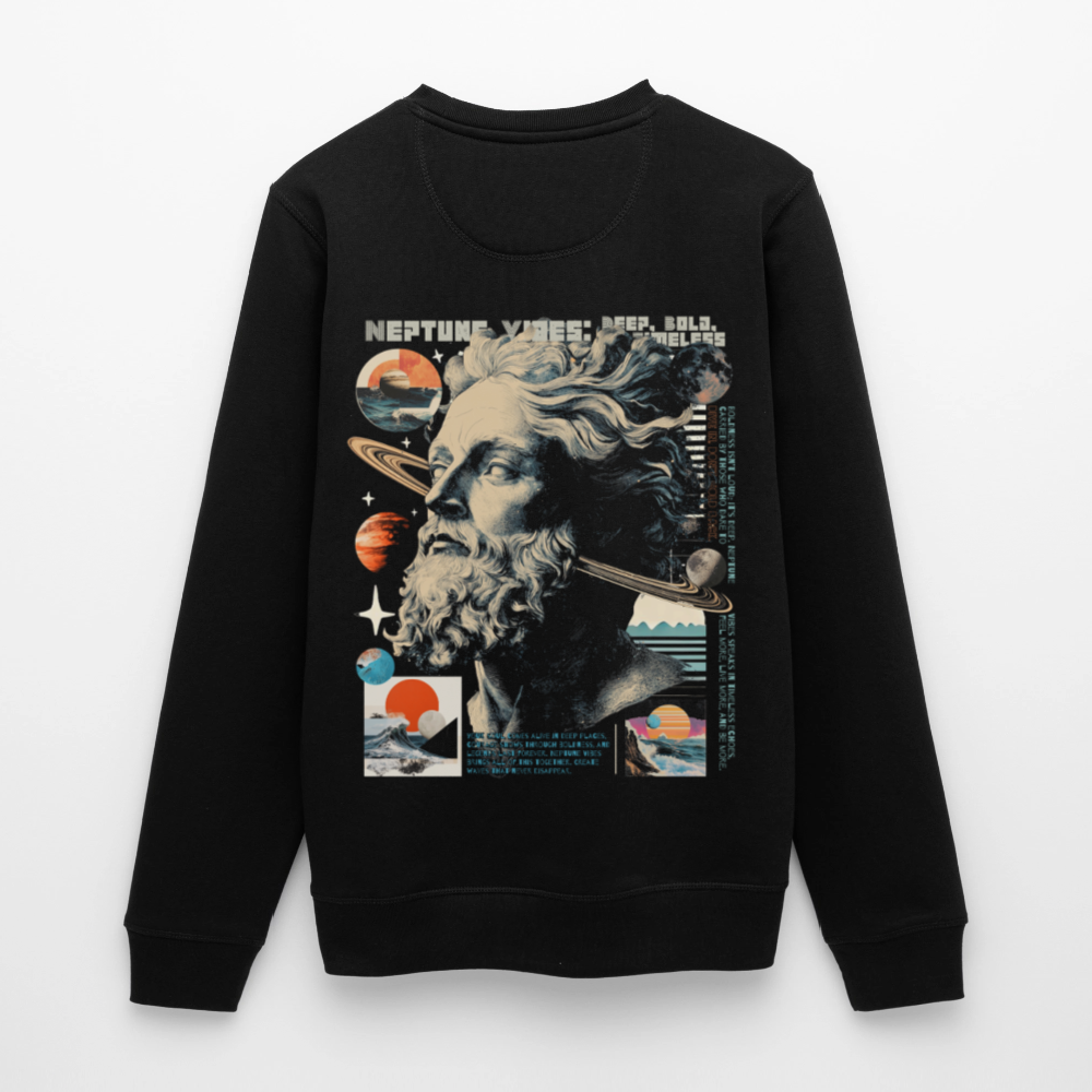 Phoebean, Neptun, 1st | Roller, Unisex Bio-Sweatshirt - Schwarz