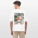 Eldrathis, Fahrrad, 1st | Blaster, Oversize Bio T-Shirt, Unisex - Weiß