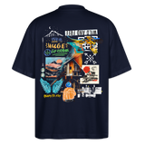 Nüwa, Wandern, 1st | Blaster, Oversize Bio T-Shirt, Unisex - Navy