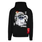 Yuanshi, Auge, 1st | Heavyweight Oversized Bio Zip Hoodie, Unisex - SOLID BLACK