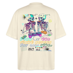 Malakar, Gaming, 1st | Blaster, Oversize Bio T-Shirt, Unisex - Weißgrau