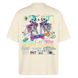 Malakar, Gaming, 1st | Blaster, Oversize Bio T-Shirt, Unisex - Weißgrau