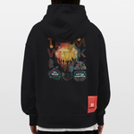 Inari, Glühbirne, 1st | Heavyweight Oversized Bio Hoodie, Unisex - SOLID BLACK
