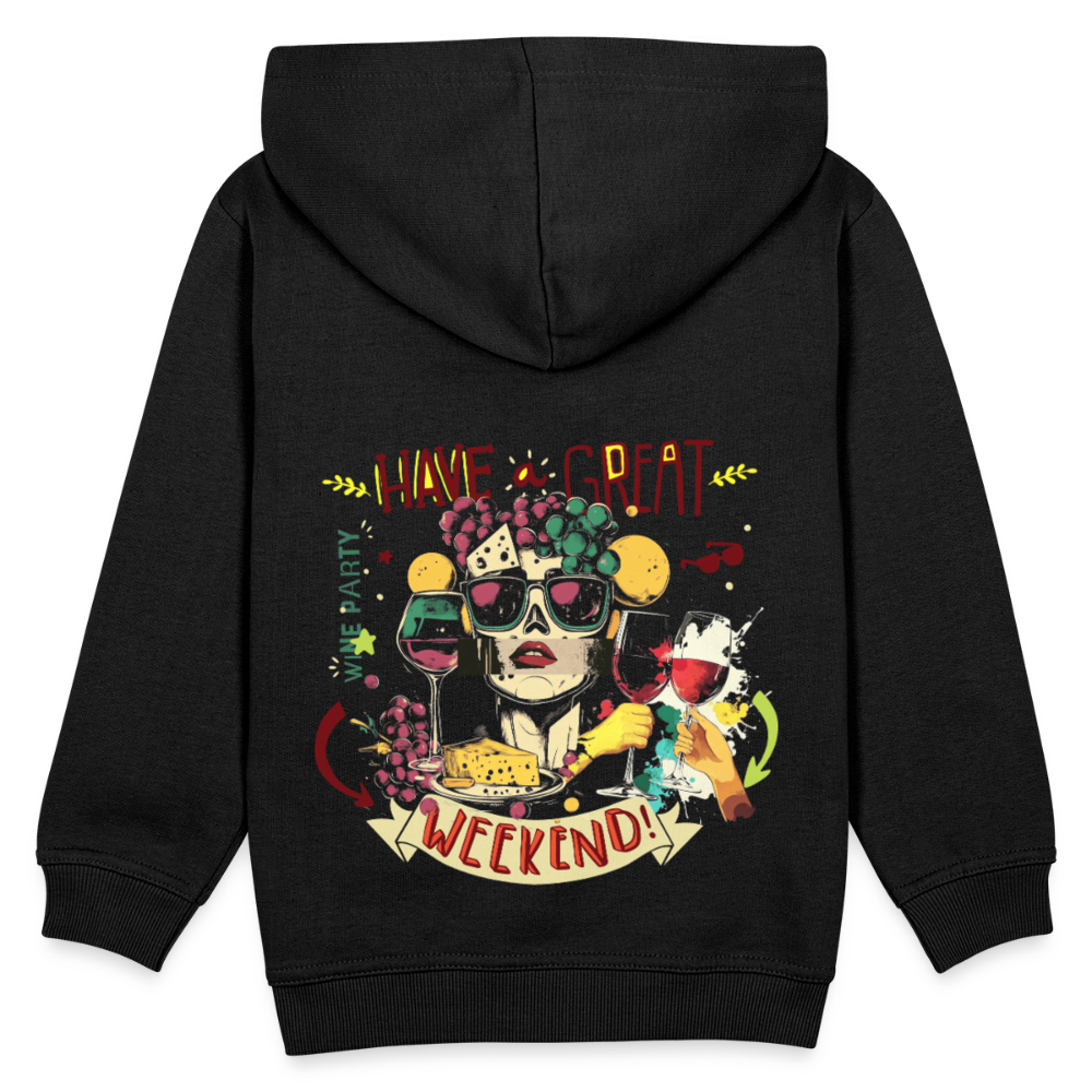 Ruh, Trauben, 1st | Kinder Hoodie - Schwarz