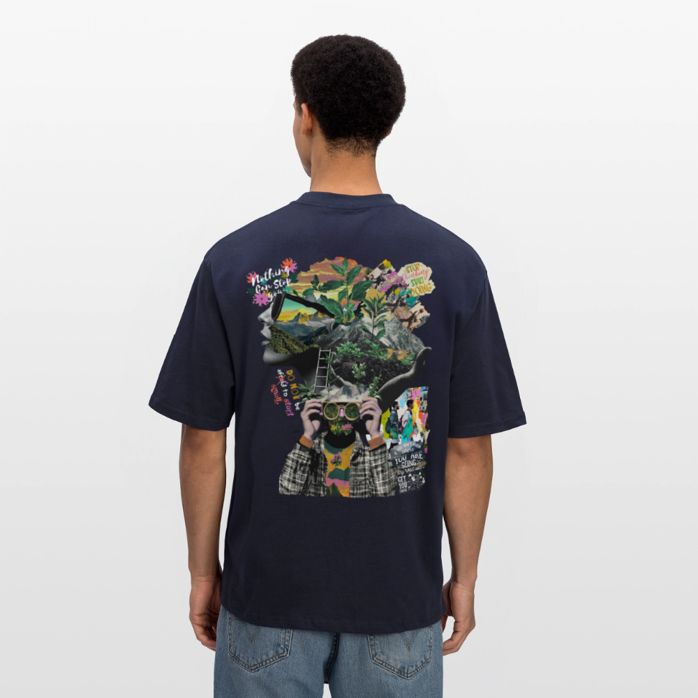 Oceani, Berge, 1st | Breezy, Oversized Unisex T-Shirt - Navy