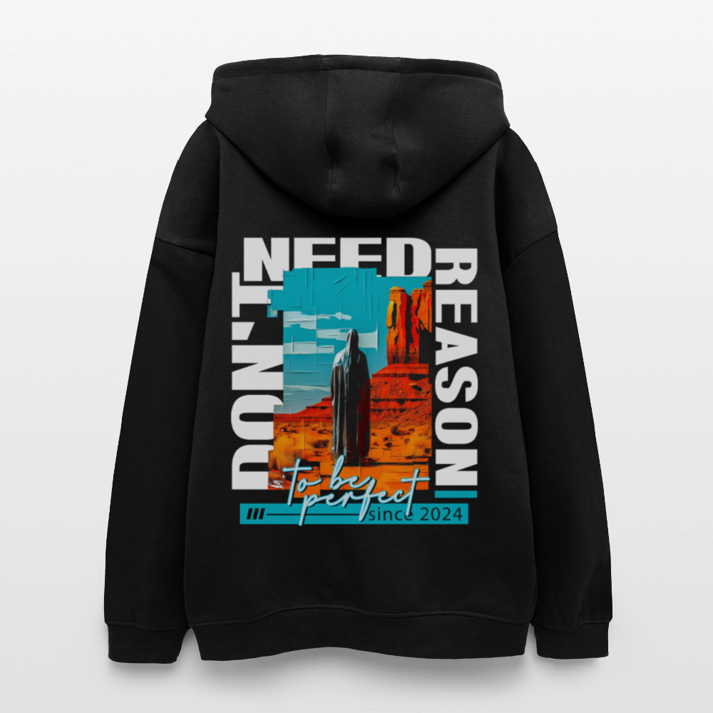 Fuxi, Wüste, 1st | Freshhood, Oversized Unisex Hoodie - Schwarz