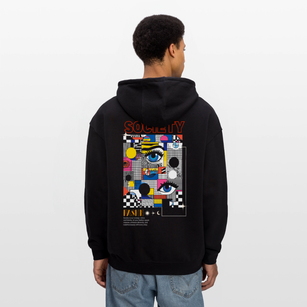 Shennong, Augen, 1st | Freshhood, Oversized Unisex Hoodie - Schwarz