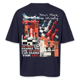 Heraa, Schach, 1st | Breezy, Oversized Unisex T-Shirt - Navy