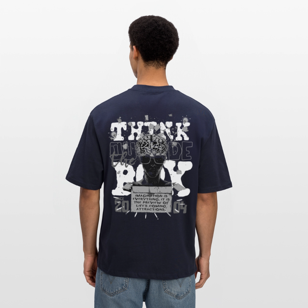 Nyxan, Gehirn, 1st | Breezy, Oversized Unisex T-Shirt - Navy