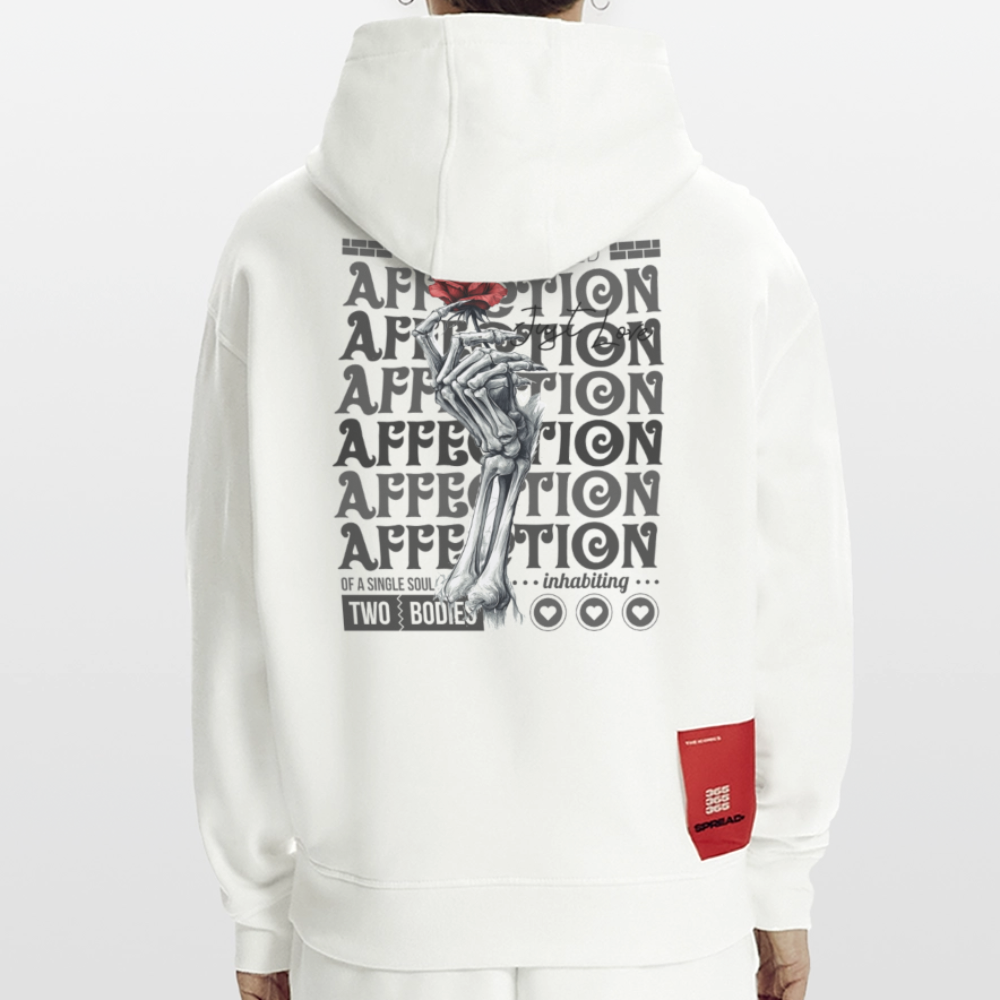 Tiberion, Rose, 1st | Heavyweight Oversized Bio Hoodie, Unisex - OFF WHITE