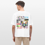 Orvathar, Fernseher, 1st | Blaster, Oversize Bio T-Shirt, Unisex - Weiß