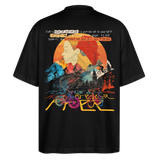 Panos, Fahrrad, 1st | Blaster, Oversize Bio T-Shirt, Unisex - Schwarz